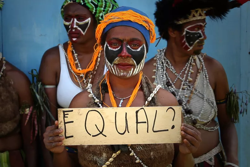 Papua New Guinea activist. Photo by Stephan Bachenheimer, World Bank.