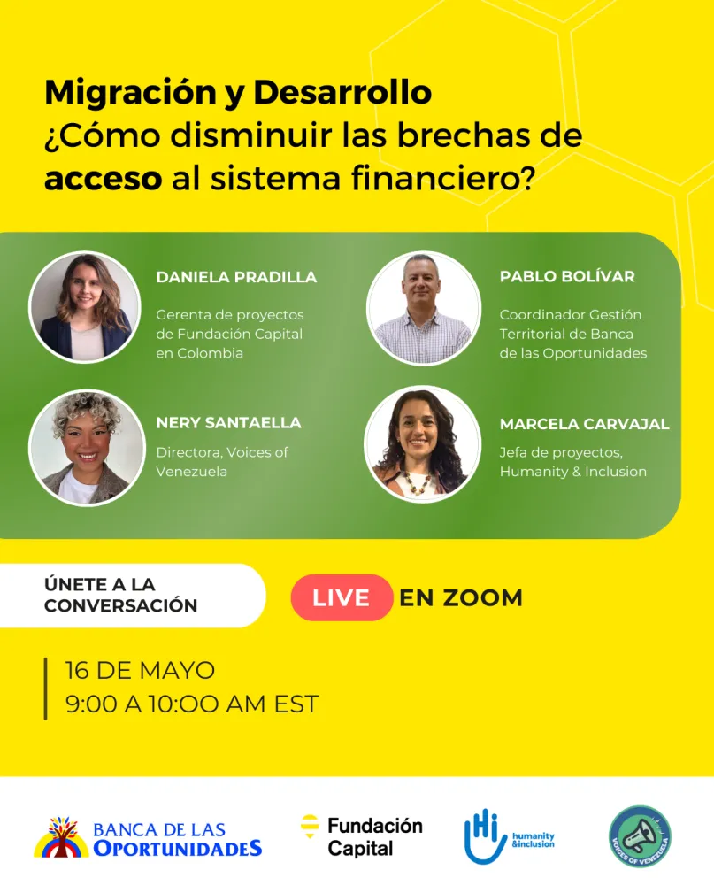 Promo webinar migrantes Fundación Capital