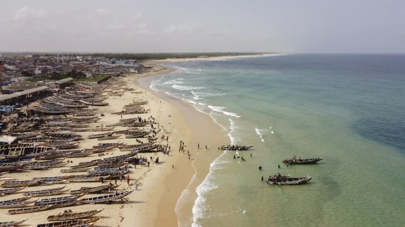 Des pirogues à Kayar au Sénégal.