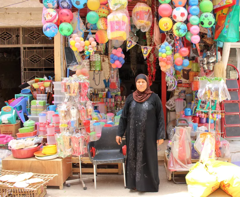 من عميلات الإقراض الفردي، مؤسسة التضامن للتمويل الأصغر، مصر. 