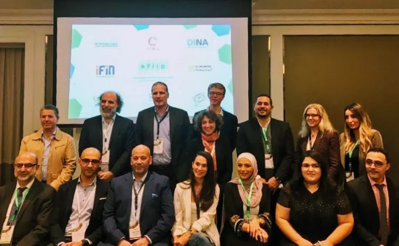 2018 AFIIP Finalists and Judges at the Sanabel Conference. Photo credit: Arabic FinDev Gateway