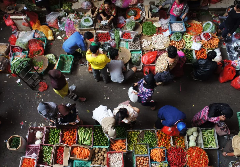 Market in Jakarta. Photo credit: Jeffry Surja, 2015 CGAP Photo Contest.