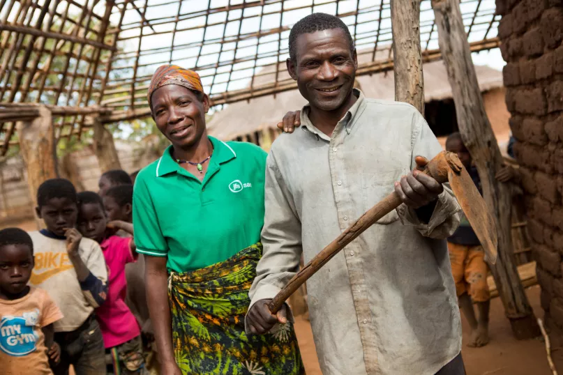 Smallholder family in Mozambique. Photo credit: Allison Shelley.