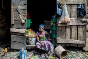 Petty trader in Nigeria whose livelihood has been affected by COVID-19. Photo by Temilade Adelaja via Communication for Development.