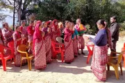 Group meeting, Muktinath Bikas Bank of Nepal. Photo credit: Muktinath Bikas Bank.