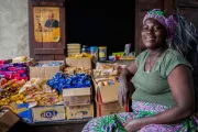 Woman selling in the city