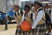 Children holding a piggy bank. Photo credit: Child and Youth Finance International.